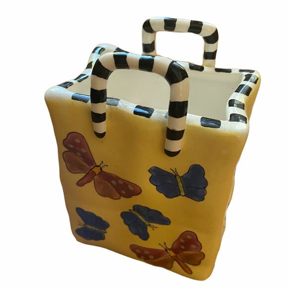 Patricia DuPont Handpainted 2000 Butterfly Small Vase/Decor - Picture 2 of 6